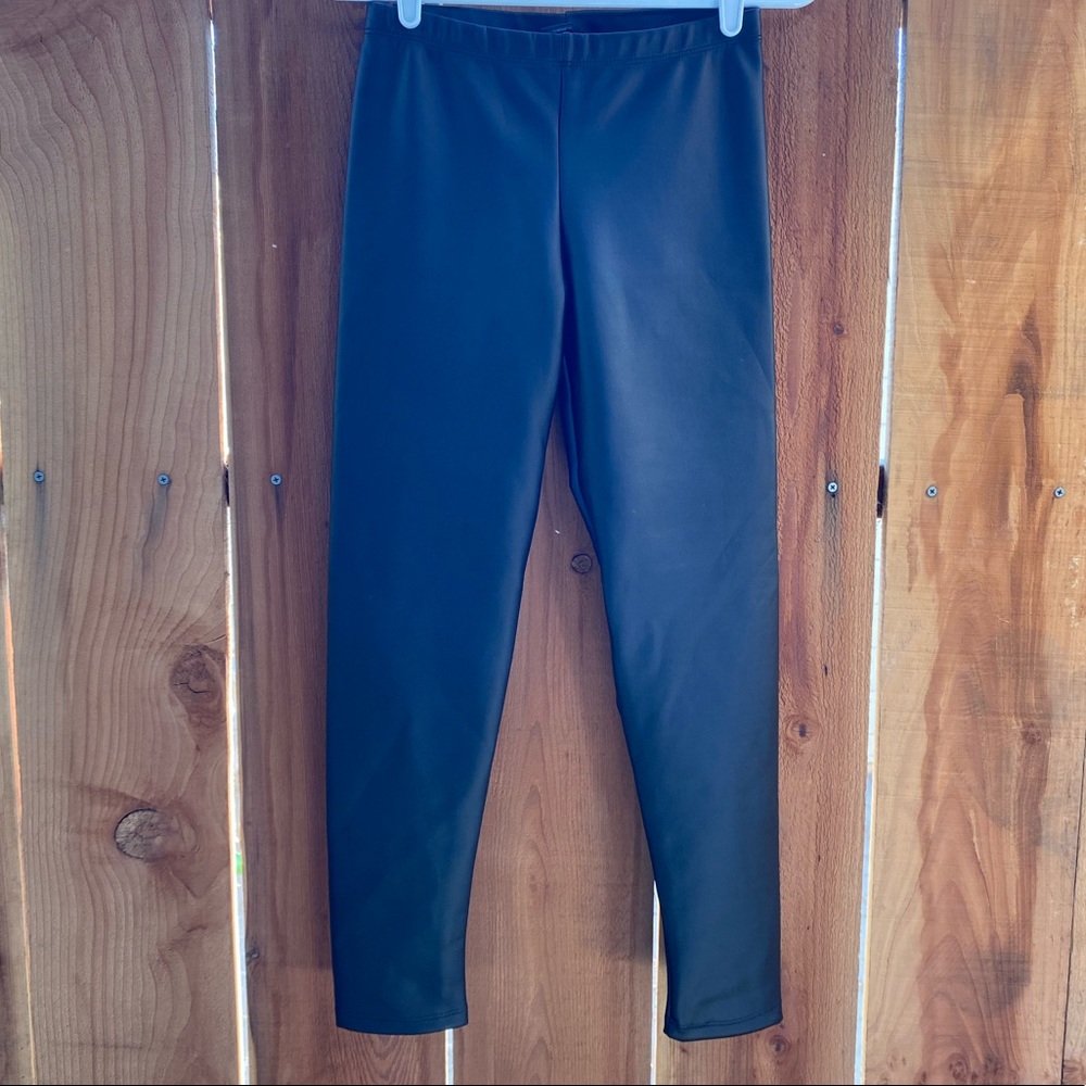 Ann Taylor Factory Black faux leather skinny leggings